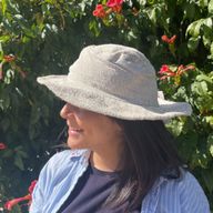 Chapeau Boho Festival chanvre & coton patché tressé – Naturel