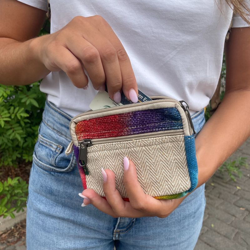 Pochette Carrée en Chanvre Tie Dye