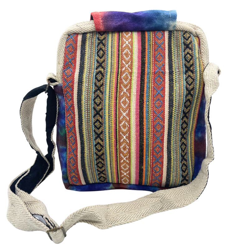 Sacoche en Chanvre Tie Dye 2 Zip & Rabat