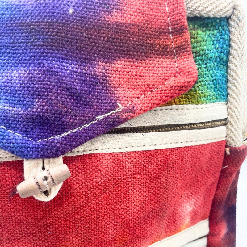 Sacoche en Chanvre Tie Dye 2 Zip & Rabat