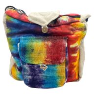 Sac d'Étude en Chanvre Tie Dye avec Poche Avant