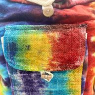 Sac d'Étude en Chanvre Tie Dye avec Poche Avant