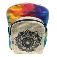 Grand Sac à Dos en Chanvre Tie Dye - Mandala
