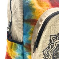 Grand Sac à Dos en Chanvre Tie Dye - Mandala