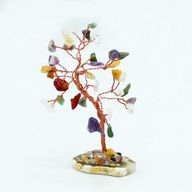 Arbre à Pierres Précieuses – Multi Pierres sur Base d'Agate Naturelle (35 pierres)