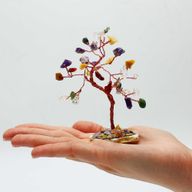 Arbre à Pierres Précieuses – Multi Pierres sur Base d'Agate Naturelle (35 pierres)