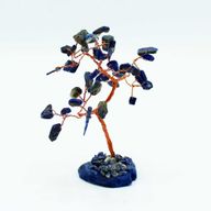 Arbre à Pierres Précieuses - Sodalite sur Base d'Agate Bleue (35 pierres)