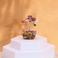 Mini Arbres de Gemmes sur Base d'Orgonite - Multi Pierres (15 pierres)