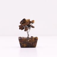 Mini Arbres de Gemmes sur Base d'Orgonite - Oeil de Tigre (15 pierres)
