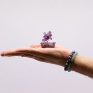 Mini Arbres de Gemmes sur Base d'Orgonite - Améthyste (15 pierres)