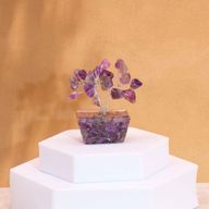 Mini Arbres de Gemmes sur Base d'Orgonite - Améthyste (15 pierres)