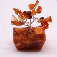 Mini Arbres de Gemmes sur Base d'Orgonite - Cornaline (15 pierres)