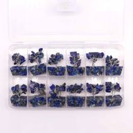 Mini Arbres de Gemmes sur Base d'Orgonite - Sodalite (15 pierres)