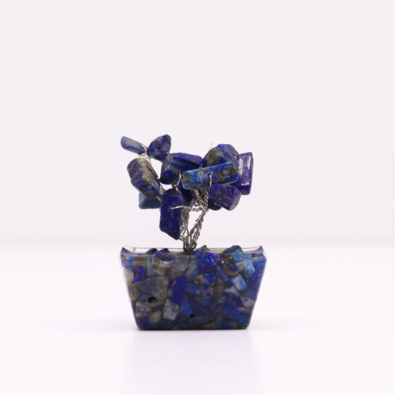 Mini Arbres de Gemmes sur Base d'Orgonite - Sodalite (15 pierres)