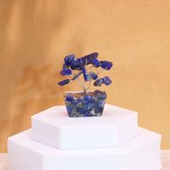 Mini Arbres de Gemmes sur Base d'Orgonite - Sodalite (15 pierres)