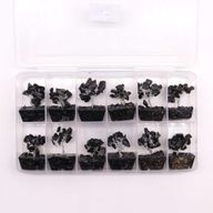 Mini Arbres de Gemmes sur Base d'Orgonite - Agate Noire (15 pierres)