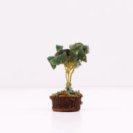 Mini Arbres de Gemmes sur Base en Bois - Aventurine Verte (15 pierres)