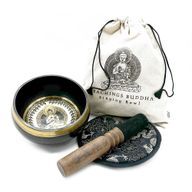 Coffret Cadeau Bol Chantant Battu et Gravé à la Main - 14cm - Enseignements Bouddha