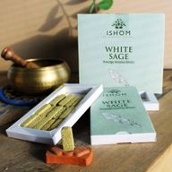 Pack de 15 Briques d'Encens Naturel et Brûleur - Sauge Blanche