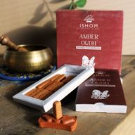 Pack de 15 Briques d'Encens Naturel et Brûleur - Bois d'Ambre