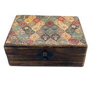 Moyenne Boîte en Bois Émaillé  - 15x10x6cm - Modèle Traditionnel