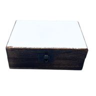 Moyenne Boîte en Bois Émaillé  - 15x10x6cm - Blanc