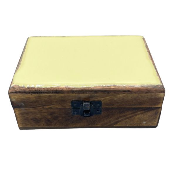 Moyenne Boîte en Bois Émaillé - 15x10x6cm - Béton