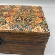 Grande Boîte en Bois Émaillé  - 20x15x7.5cm - Modèle Traditionnel