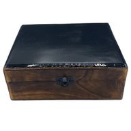 Grande Boîte en Bois Émaillé  - 20x15x7.5cm - Noir