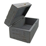 Déco Vintage - Boîte Multi Usages - 22x12x10cm - Étoile Grise