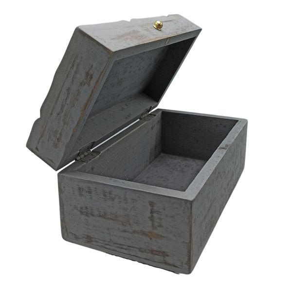 Déco Vintage - Boîte Multi Usages - 22x12x10cm - Étoile Grise