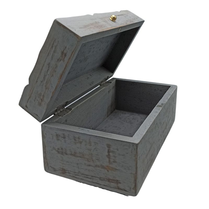 Déco Vintage - Boîte Multi Usages - 22x12x10cm - Étoile Grise
