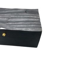 Déco Vintage - Boîte Multi Usages - 22x12x10cm - Tourbillons Noirs
