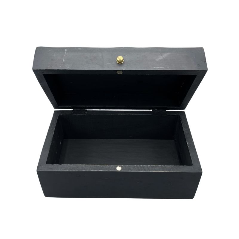 Déco Vintage - Boîte Multi Usages - 22x12x10cm - Tourbillons Noirs