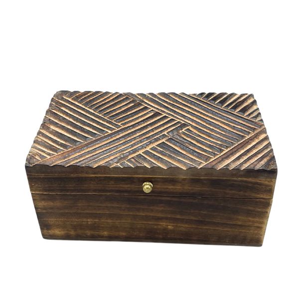 Déco Vintage - Boîte Multi Usages - 22x12x10cm - Lignes Antiques