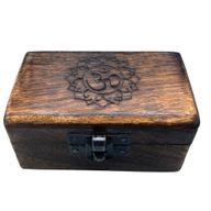 Boîte à Pilules en Bois 9x5x4cm - Motifs Sculptés - Assortis