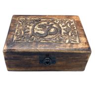Boîte à Souvenirs en Bois Moyenne 15x10x6cm - Om