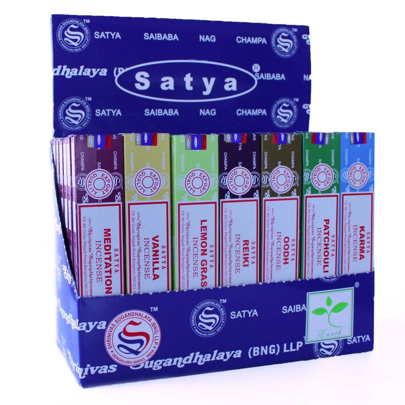 Assortiment d'Encens Satya 15gms - Pack de Présentation