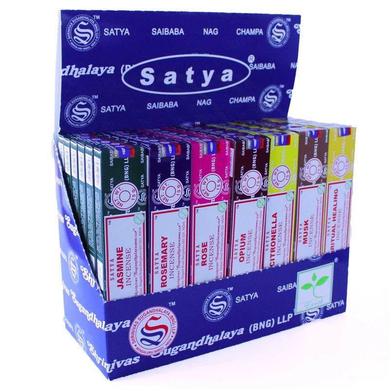 Assortiment d'Encens Satya 15g - Pack de Présentation