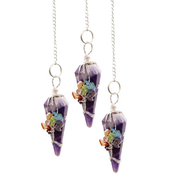 Pendule Magique - Sept Chakras - Améthyste