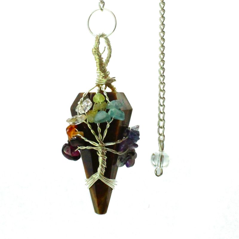 Pendule Magique - Sept Chakras - Oeil de Tigre