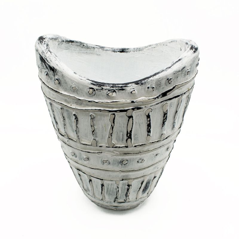 Vase en Forme de Col Large - Crème 22cm