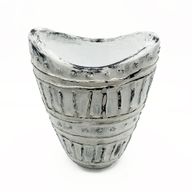 Vase en Forme de Col Large - Crème 22cm