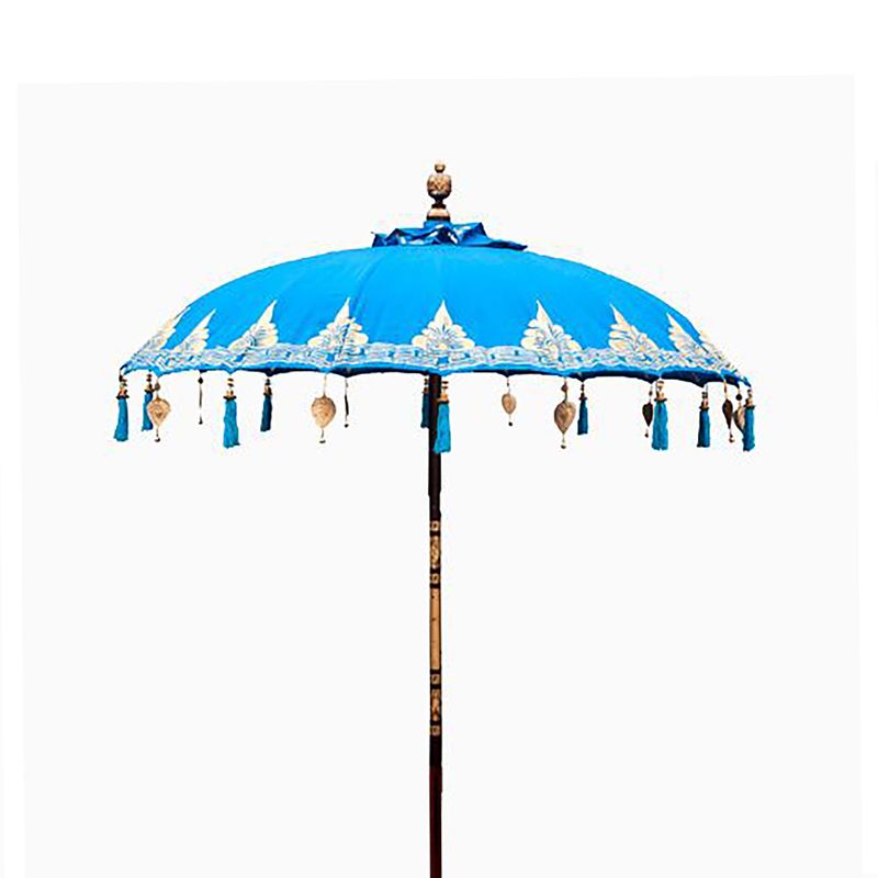 Parasol de Patio Bali - Coton - Décor Turquoise - 2m