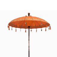 Parasol de Patio Bali - Coton - Décor Orange - 2m