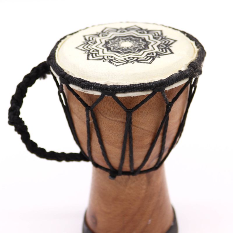 Tambour Djembé Fait Main à Plateau Large - 15 cm