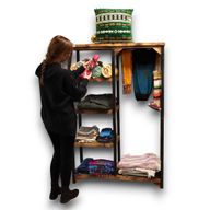 Portant à Vêtements & Étagères Carrés