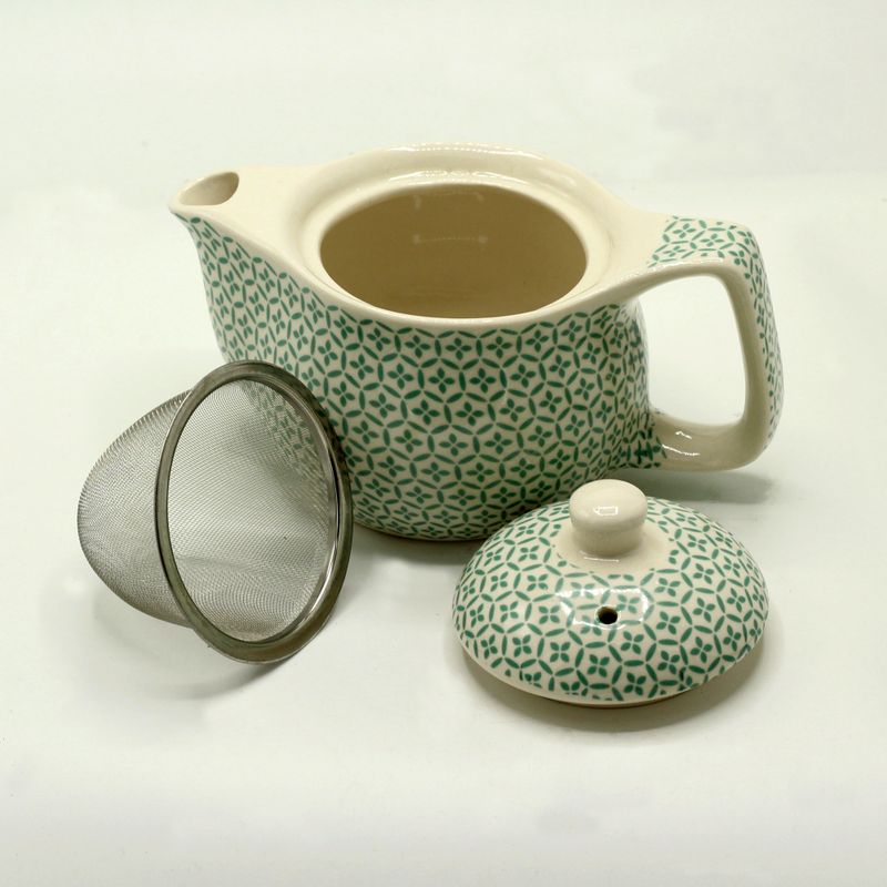 Petite Théière aux herbes - Mosaïque Verte
