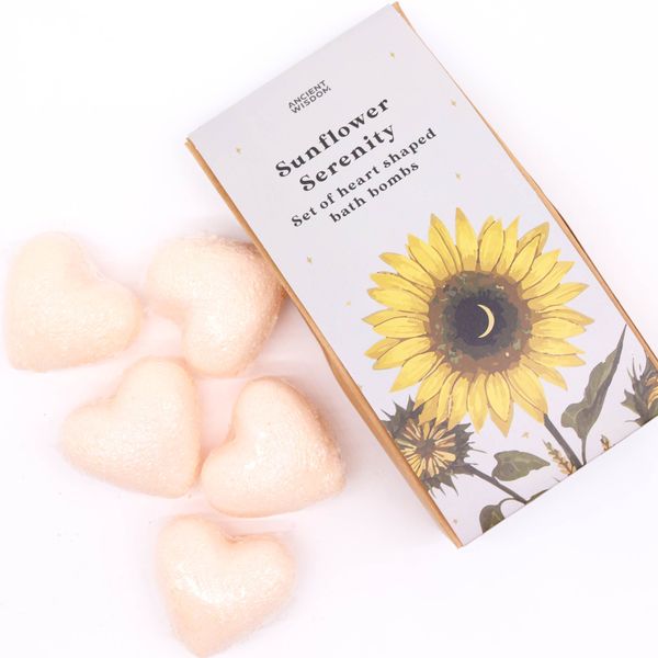 Coffret cadeau cœur pour le bain Tournesol Sérénité