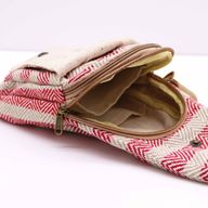 Sac Bandoulière Coton Naturel - Brun & Rose